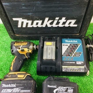 マキタ(Makita) 充電式インパクトドライバ 18V 5.0Ah バッテリー片方3.0Ah ゴールド TD148【リライズ野田愛宕店】【店頭取引限定】【中古品】1点限り早い者勝ち！
