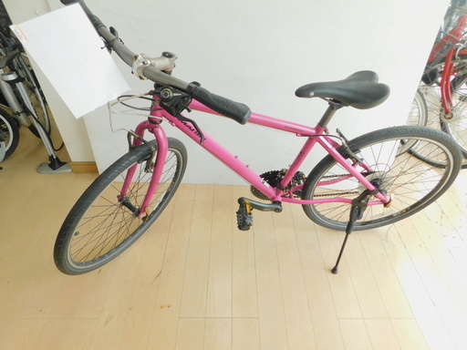 エコプラス小倉南店】MARIN クロスバイク ピンク 3×7速 26インチ 中古