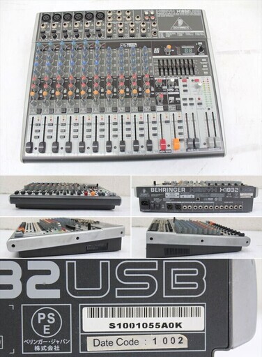 アナログミキサー BEHRINGER X1832USB USBオーディオインターフェース付 E4025NU