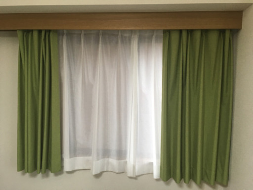 ニトリのカーテン みどり とレースカーテンセット 白 Maria 駒込の家具の中古あげます 譲ります ジモティーで不用品の処分