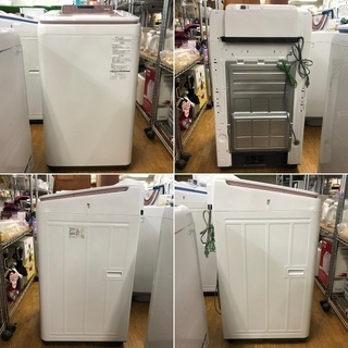  美品【 Panasonic 】パナソニック エコナビ搭載 洗濯7.0㎏ 全自動洗濯機 汚れに即効アタック!「即効泡洗浄」「スピードコース」 NA-FA70H2