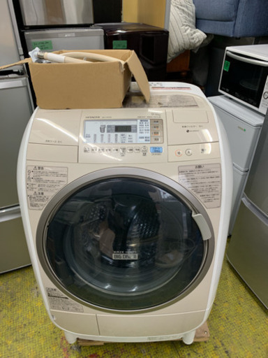 ドラム式洗濯乾燥機 日立 BD-V3400L 2012年 HITACHI 洗9kg/乾6kg 左開き ヒートサイクル ビッグドラム 引き取りのみ 川崎区 KK