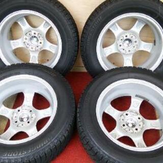 (値下げ)タイヤ＆アルミ4本セット） 15×5.5J +42 PCD100 4穴 ICEPARTNER 185/65R15【引き取り限定】