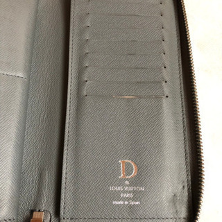 ルイヴィトン ラウンド 長財布 グレー 小物 中古品