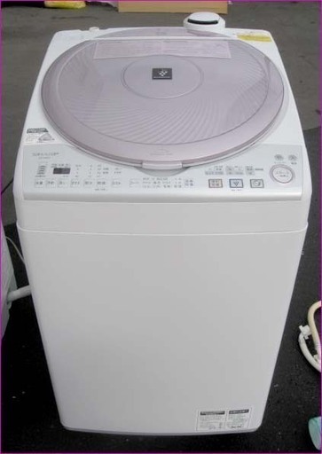 【￥21,000-】札幌発 配送有■SHARP シャープ 全自動洗濯機/電気洗濯乾燥機 ES-TX820-P 8.0㎏ 2013年製