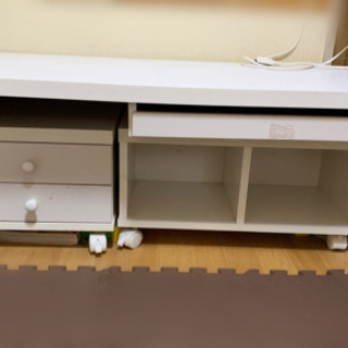 白木製 パソコンデスク パソコンラック キーボード収納付き 7月...