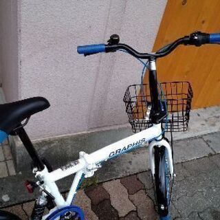 美品☆GRAPHIS[グラフィス]20吋 リヤサス付き折り畳み自転車 6speed 