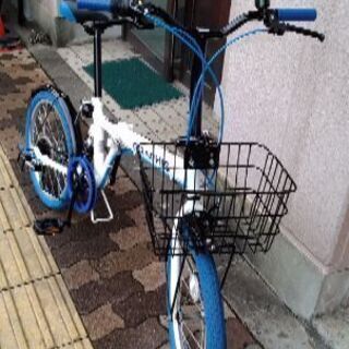 美品☆GRAPHIS[グラフィス]20吋 リヤサス付き折り畳み自転車 6speed 
