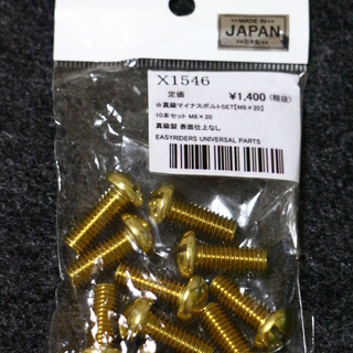 新品　日本製　真鍮マイナスボルトSET [M8x20] イージー...