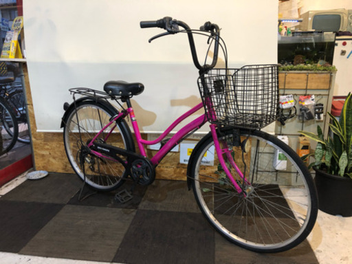 26インチ 自転車 ピンク アリンコケアサポート 庄内通の自転車の中古あげます 譲ります ジモティーで不用品の処分