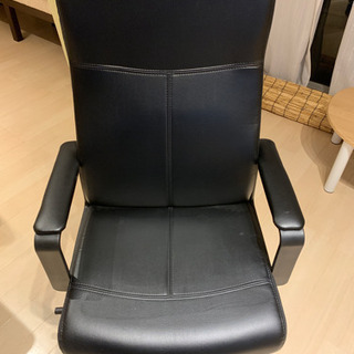 イケアIKEA ビジネスチェア 椅子合皮黒 4脚セット