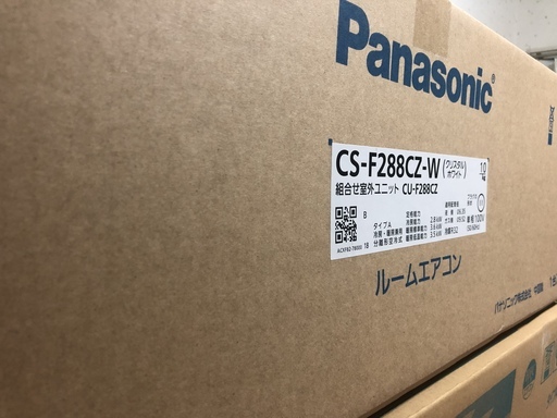 新品未使用品Panasonic 8-12畳用 2019年製造 CS-F288CZ