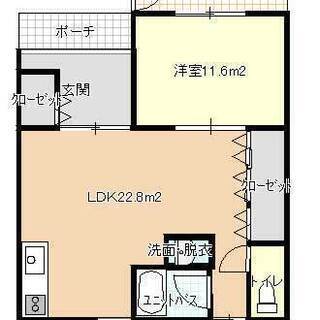 地下鉄瑞穂区役所駅から徒歩8分、閑静な住宅街の庭付き平屋１LDK...