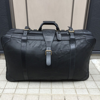 FENDI フェンディ ベカン ズッカ 黒レザー スーツケース 旅行バッグ アンティーク超特大 レア FENDI フェンディ ベカン ズッカ 黒レザー スーツケース 旅行バッグ