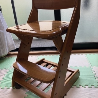 オクモト家具の椅子 学習机用☆高さ・足台調整可能