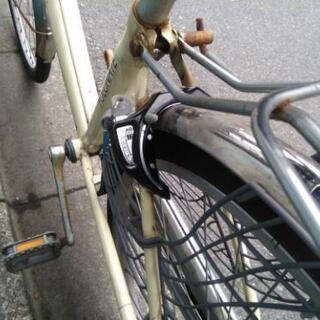 26インチ　ママチャリ　中古自転車　内装3段変速　オートライト　直接引き取り