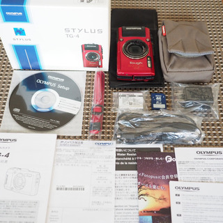 オリンパス STYLUS TG-4 レッド 防水 アウトドア おまけ