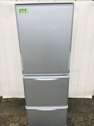 ‼️‼️2016年製‼‼️️577番 両開き対応SHARP✨ ノンフロン冷凍冷蔵庫❄️SJ-W351C-S‼️