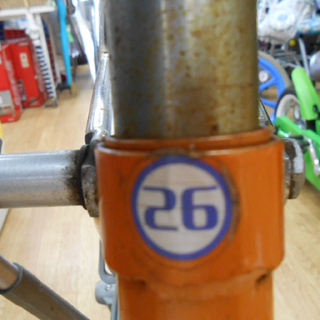 マルキン ママチャリ 26インチ 自転車 3段変速レバー オレンジ FONCE