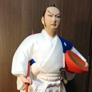 博多人形　凛々しい顔の黒田武士　五月人形と一緒に！