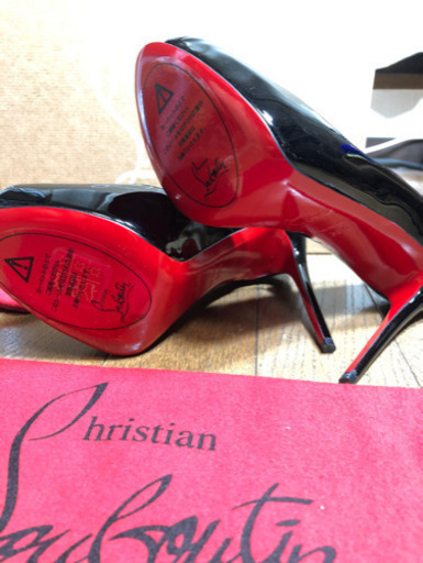 【新品】Christian Louboutin クリスチャンルブタン オープン トゥ ハイヒール