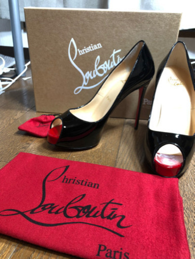 【新品】Christian Louboutin クリスチャンルブタン オープン トゥ ハイヒール