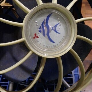 希少品！ 三菱 小型扇風機 エンゼルフィッシュのデザイン 昭和レトロ