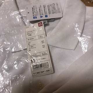 ユニクロ😀新品含む 😃白のポロシャツ  ３枚セット  半袖2  ...