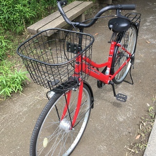 シティサイクル　MAGNUS　26インチ　レッド