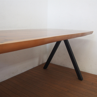 【良品】マナベインテリアハーツ ダイニングテーブル ウォールナット 幅180cm (BA59)