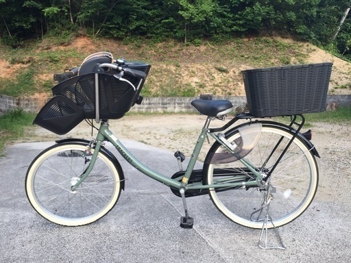 子供乗せ自転車 ママチャリ 3段変速 子供椅子 カゴ 付き