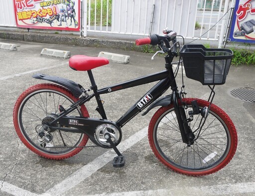 ＢＴＭ 22インチ 子供用 自転車 黒 ギア付き
