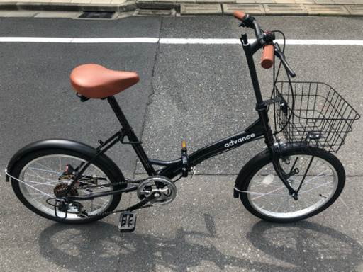ほぼ新品！20インチ折り畳み 6段変速 カゴ付き！