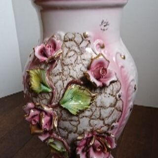 ★イタリア製の大きな花瓶★ハンドメイド
