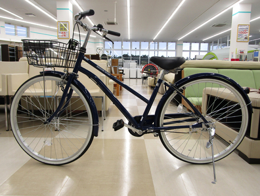 札幌市/清田区 アサヒ/Asahi 26インチ自転車 INNOVATION FACTORY/イノベーションファクトリー シティサイクル ブルー ①