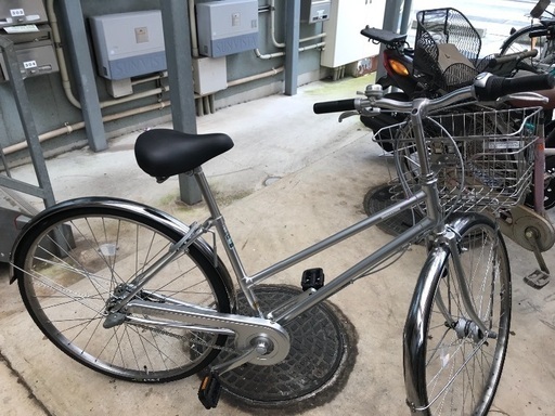 27型 ブリジストン中古自転車シルバー売ります