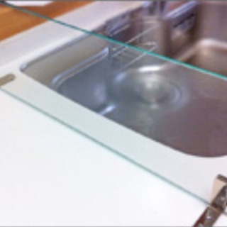 【美品】キッチン周り 水、油はね用 ガラスボード