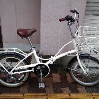 ASTERISK[アスタリスク]20吋 折り畳み自転車 外装6段/LEDオート/ミルクホワイト