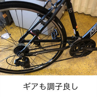 クロスバイク 自転車 21変速 メリダ crossway50 黒色 仕上がりました