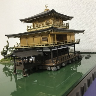 1/75 木製 金閣寺ジオラマ