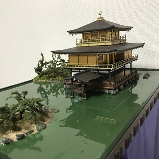 1/75 木製 金閣寺ジオラマ