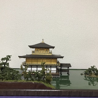1/75 木製 金閣寺ジオラマ