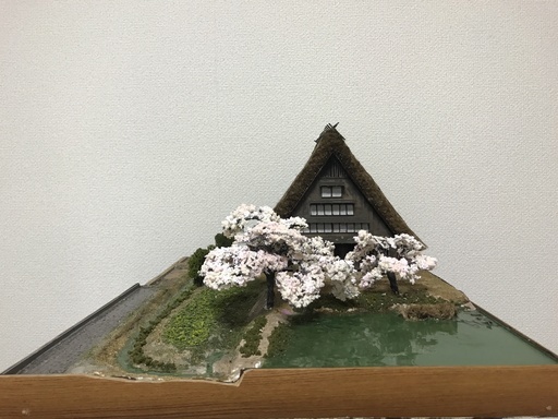 フルスクラッチ　桜香る合掌造りの古民家1/50
