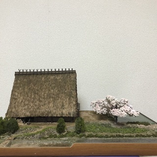フルスクラッチ 桜香る合掌造りの古民家1/50