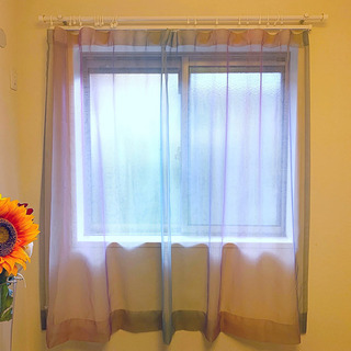 上品なグラデーションのレースのカーテン（2枚）