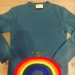 中止  GUCCI 小鳥と虹のセーター 定価18万 