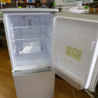 冷蔵庫 2ドア 137L 2017年製 シャープ SHARP SJ-D14C-W ホワイト