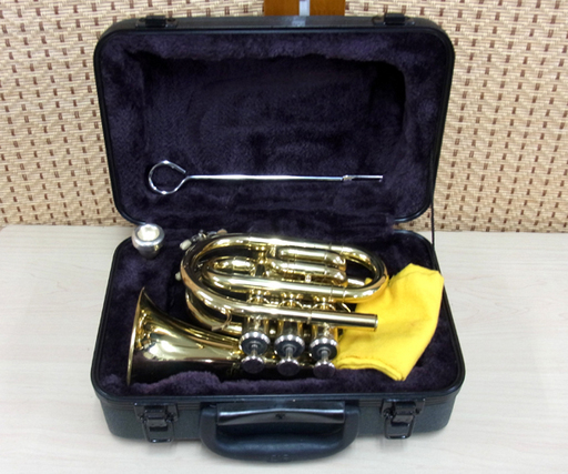 南12条店 J.Michael ポケットトランペット/Pocket Trumpet ミニトランペット 未調整品 ハードケース付き