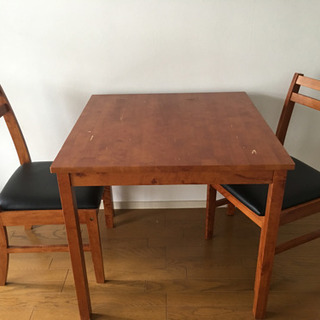 木製ダイニングテーブルセット☆椅子2脚