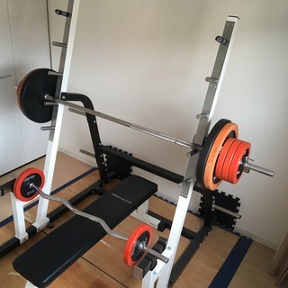 引き取り限定」American barbellセット プレート ベンチ
